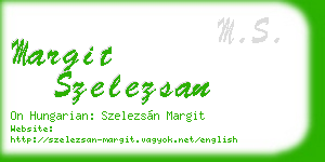 margit szelezsan business card
